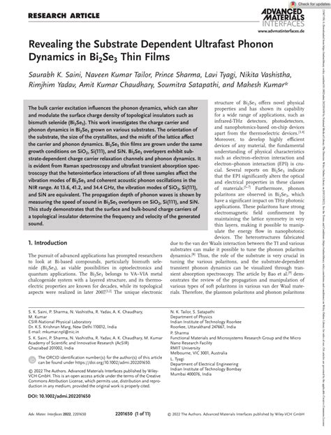 Pdf Revealing The Substrate Dependent Ultrafast Phonon Dynamics In