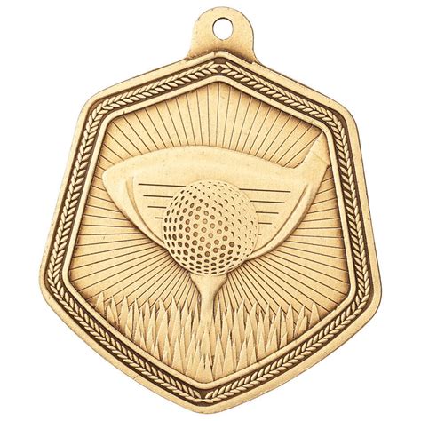 Falcon Golf Medal With Ribbon Mm Gold Silver Bronze Mm Trd