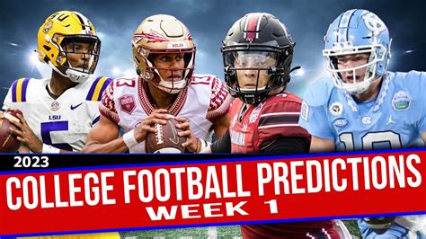 College Football Predictions Week 1 YouTube