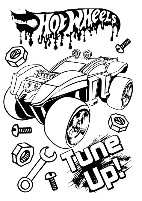 Hot wheels Afinação Páginas de Hot Wheels para colorir para crianças