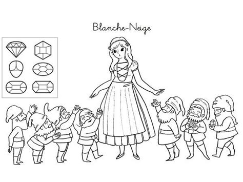 Coloriages De Contes Blanche Neige Et Les Sept Nains