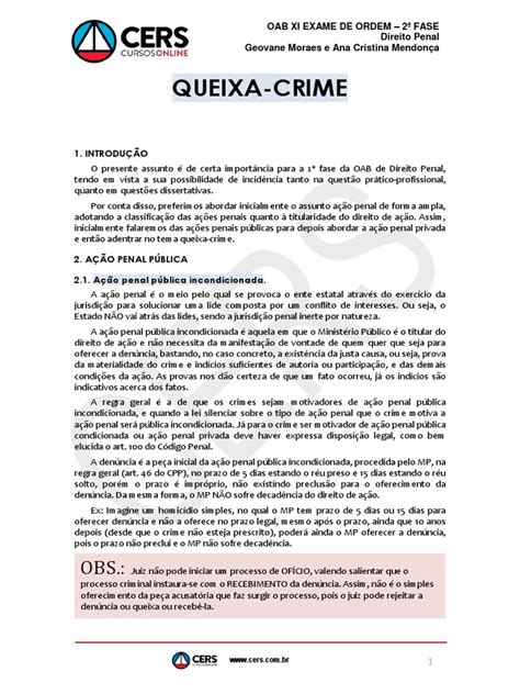 Queixa Crime Procedimento Criminal Crimes