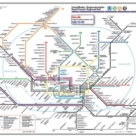 Liniennetzplan Des Hvv Und Der S Bahn Hamburg