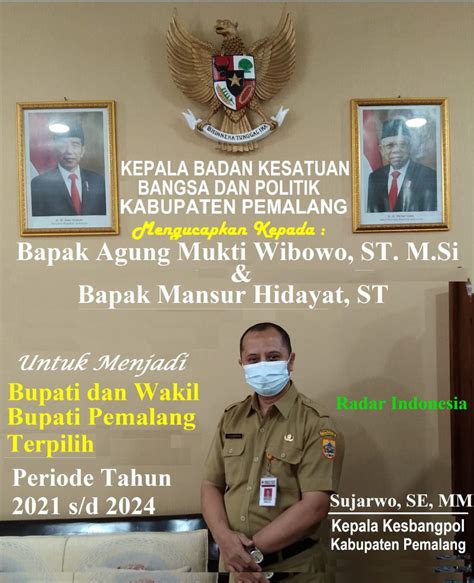 Kepala Badan Kesatuan Bangsa Dan Politik Kabupaten Pemalang