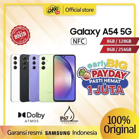 Jual Samsung Galaxy A54 5g Smartphone 8128gb Garansi Resmi Light