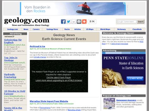 Geology News Earth Science Current Events