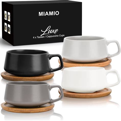 Miamio Tazze Da Caff Da Ml Set Di Tazze E Piattini Eleganti E