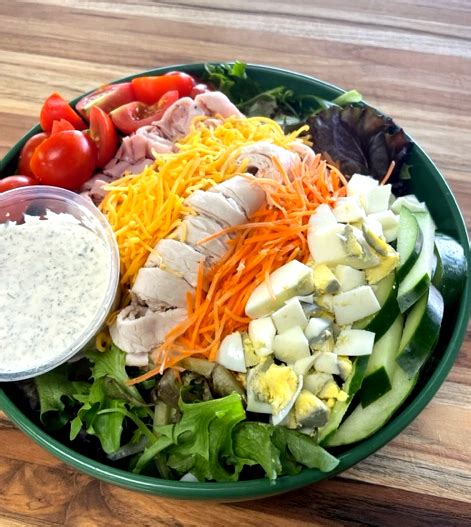 Chef Salad With Turkey And Ham Or Salmon Gf Option Available Aynies