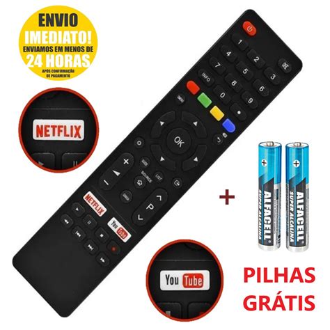 Controle Tv Philco Smart Teclas Netflix Youtube Shopee Brasil