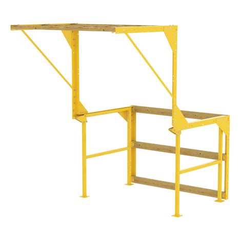 Steel Mezzanine Safety Gate Knockdown 87 3 16 In X 96 In X 87 9 16 In Yellow Amps Supply