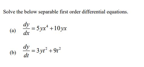 How To Solve Separable Differential Equations