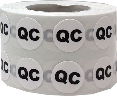 Qc Quality Control Stickers 1000 Adhesive Labels Small 05 Round