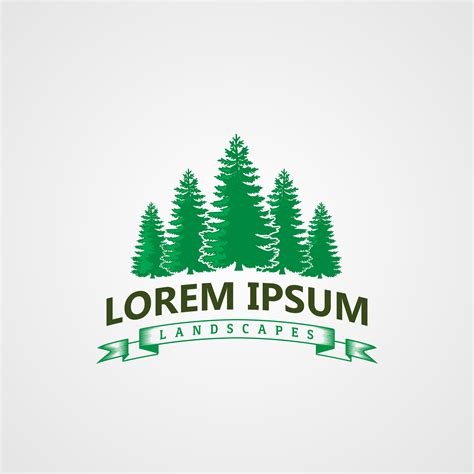 Creative Landscape Pines Tree Logo Concept Design Templates 602784