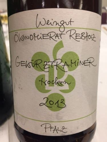 Ökonomierat Rebholz Gewürztraminer Trocken Vivino US