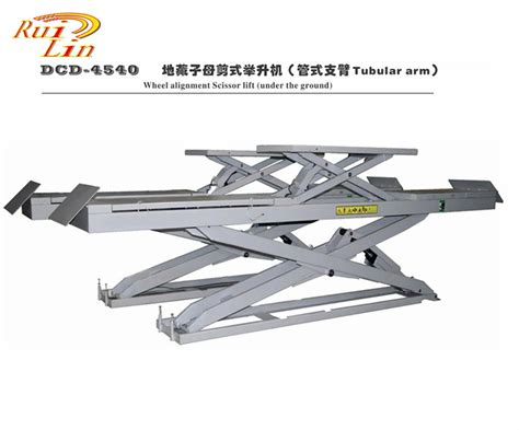 Ton Portable Large Scissor Alignment Full Rise Scissor Car Lift Auto