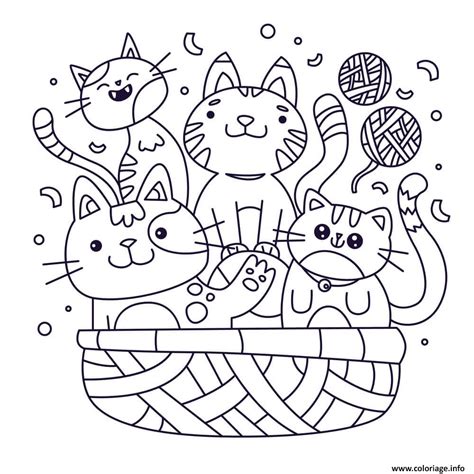 Coloriage Chat Chaton Kawaii Dessin Kawaii Imprimer