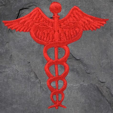 Caduceus Patch Set Doctor Emt Nurse Medical Applique Paramedic