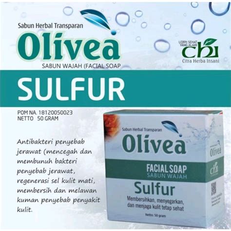 Jual Herbal Sabun Wajah Olivea Sulfur Original Alami Halal Resmi BPOM