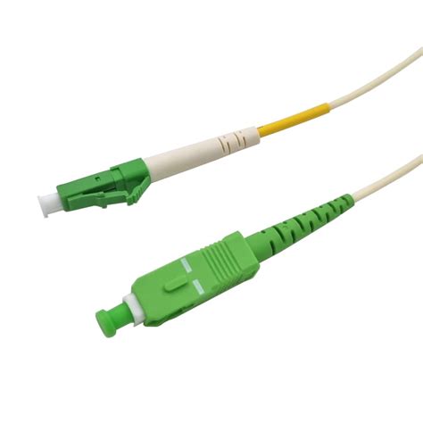 Cable Blanco F O Simple Monomodo Sc Lc Apc M Lsz Monomodo