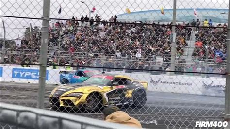 Formula Drift Long Beach Matt Field Corvette And Fredric Aasbo Supra