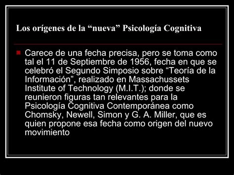 Psicología Cognitiva O Ciencia Congnitiva Ppt