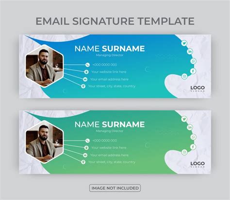 Premium Vector Professional And Creative Email Signature Design Template