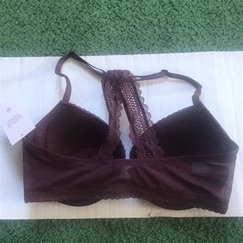 Auden Intimates And Sleepwear Nwt Auden The Ace Demi Burgundy Mist Coverage Lightly Lined