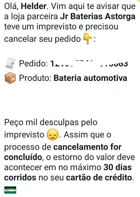 Não Intendo on Twitter Comprei uma bateria na magalu no dia 1