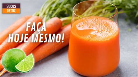 Suco Seca Barriga Detox De Cenoura E LimÃo Youtube