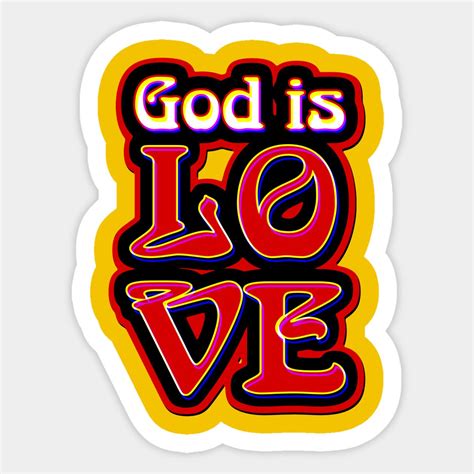 God Is Love 3d Style Sticker In 2024 God Sticker Christian