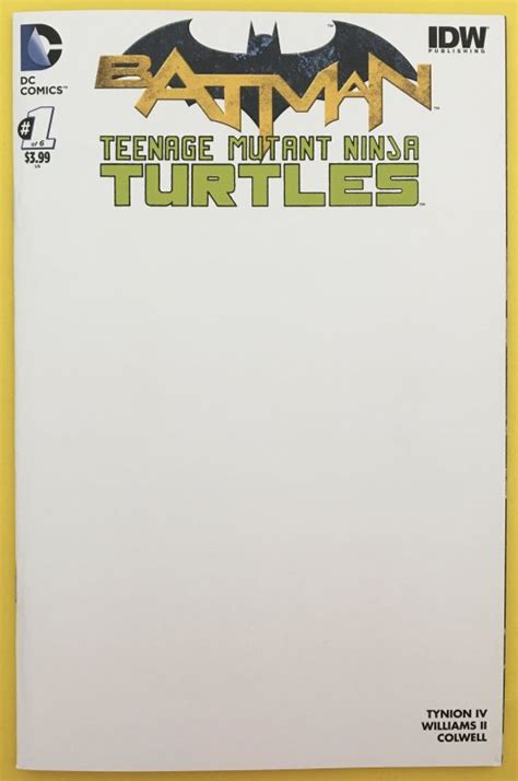 Batman Teenage Mutant Ninja Turtles Blank Cover Dc Idw Comic Books