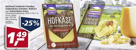 Hochland Sandwich Scheiben Schmelzk Se Scheiben Hofk Se Oder