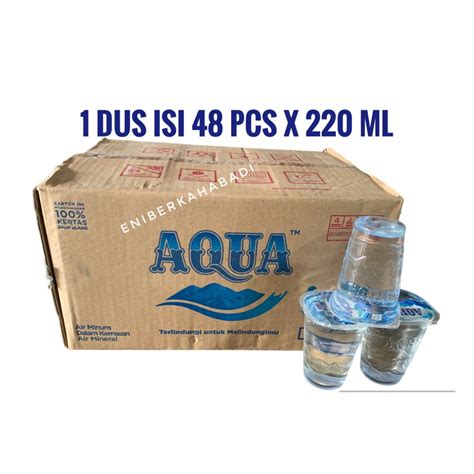 Jual Aqua Gelas 1 Dus Isi 48 Pcs X 220 Ml September 2025 Shopee