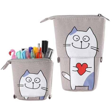 Standing Pencil Case Cute Boba Pencil Case Stationery Pen Case