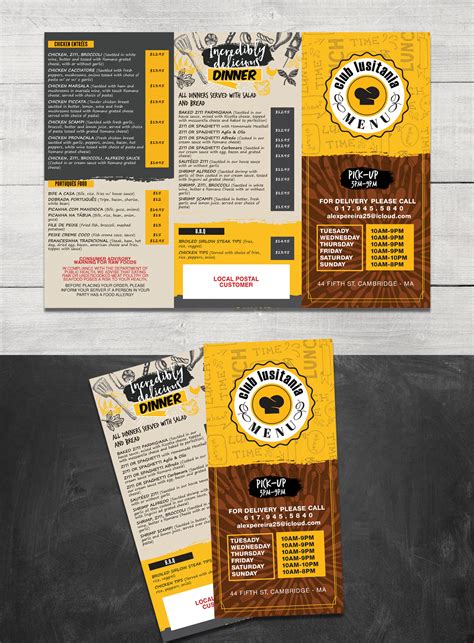 menu brochure on Behance