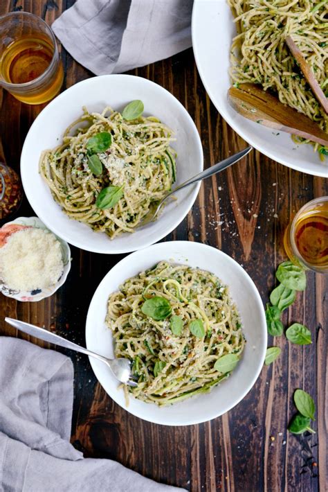 Simply Scratch Whole Wheat Spaghetti With Zucchini Spinach Almond