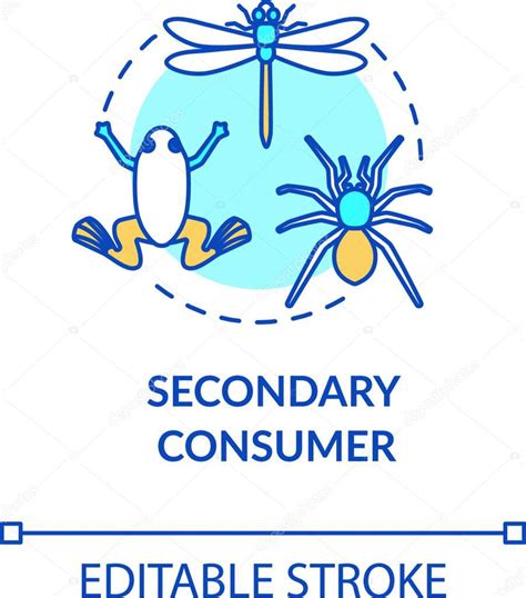 Icono de concepto de consumidor secundario Un eslabón de la cadena