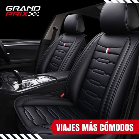 Funda Cubre Asiento Auto Ecocuero Grand Prix Set Universal Cuotas Sin