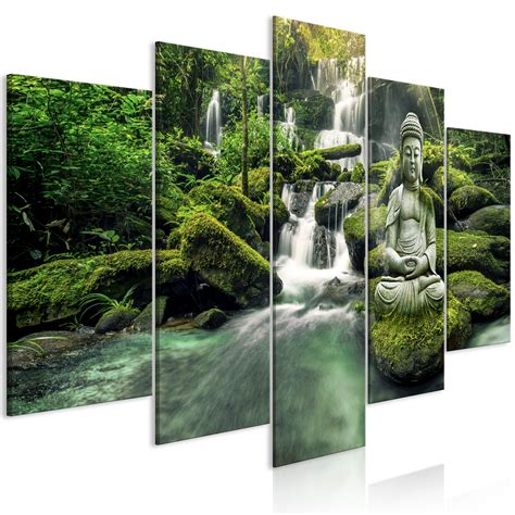 Buddha Orient Zen Spa Vlies Leinwand Deko Bilder Wandbild Xxl