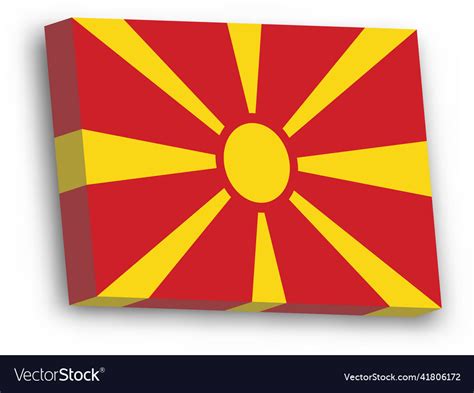 3d Flag Of North Macedonia Royalty Free Vector Image