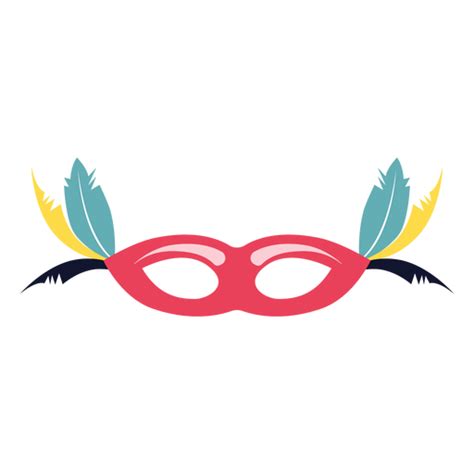 Diseño PNG Y SVG De Máscara De Carnaval Con Plumas Para Camisetas