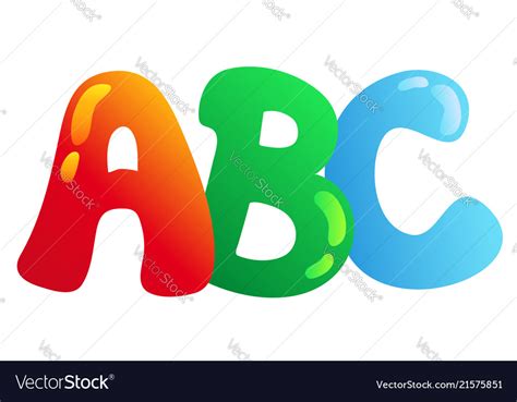 Cartoon Abc Letters Royalty Free Vector Image Vectorstock