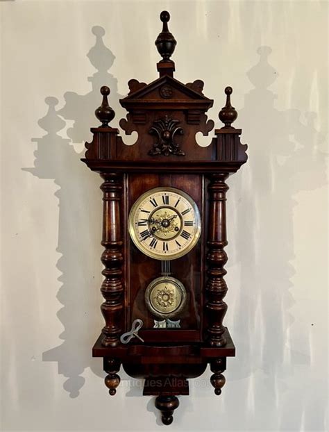 Antiques Atlas Victorian Quality Carved Walnut Vienna Wall Clock