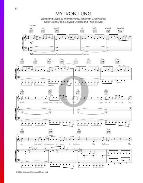 My Iron Lung Radiohead Piano Sheet Music Oktav