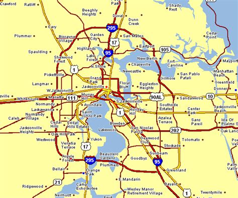 Area Map of Jacksonville