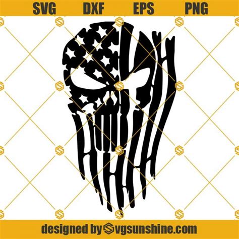 Punisher Flag Ranger Svg Army Ranger Svg Military SVG American Flag