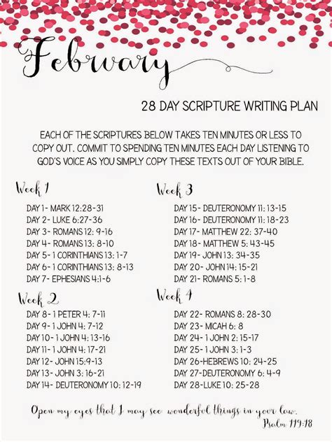 Sweet Blessings: February Scripture Reading Plan