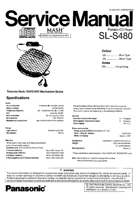 panasonic sl  service manual  schematics eeprom repair