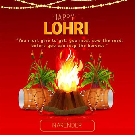 Lohri Greetings Images With Name Edit Lohri Greetings Happy Lohri