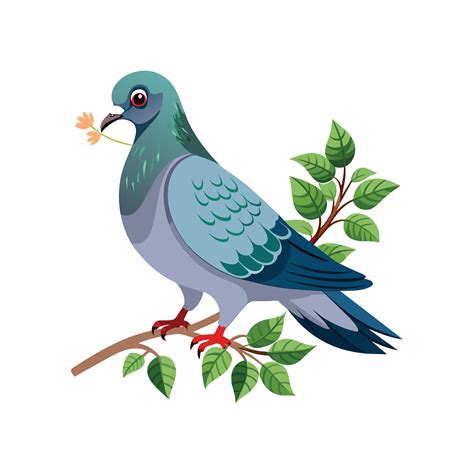 Realistic Pigeon Bird Concept Illustration Vector Art At Vecteezy